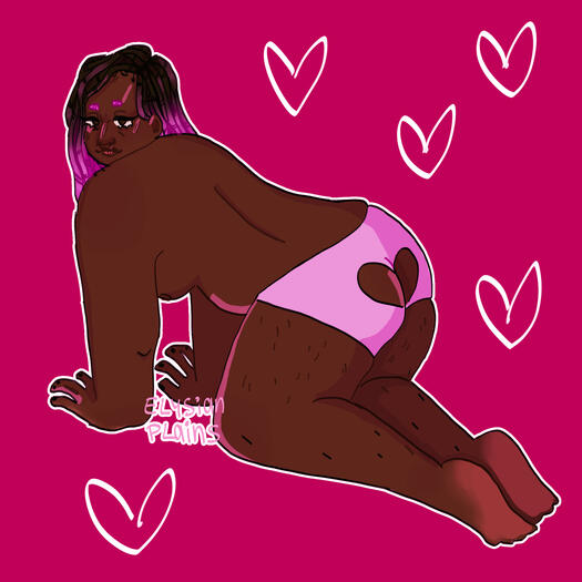 a drawing of a person in lingerie