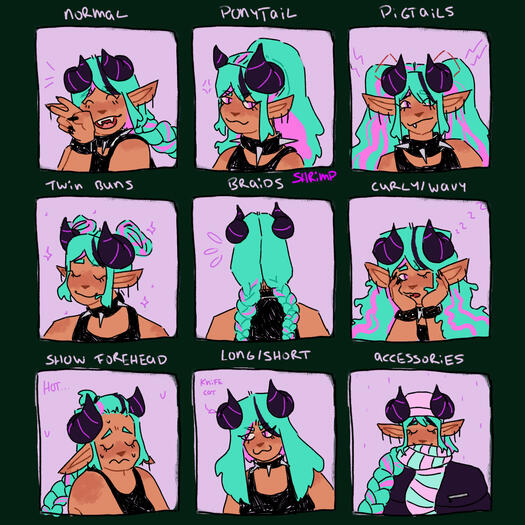 9 drawings of twitch streamer mirakurutaimu