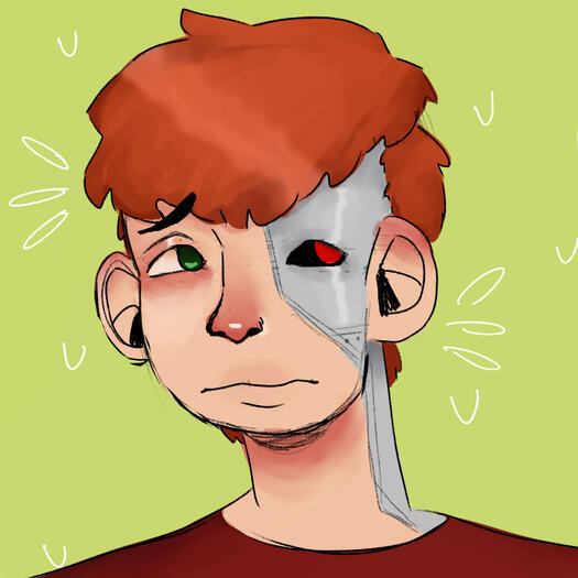 a drawing of simmons from Red Vs Blue