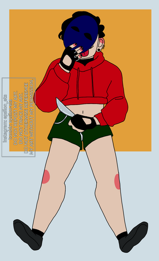 a drawing of eyeless jack, the creepypasta